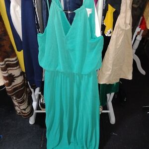 Bisou Bisou Teal Maxi Dress